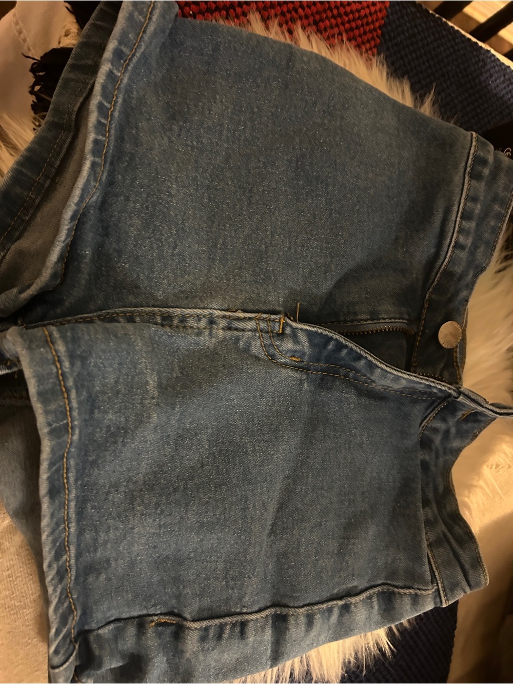 Women's Classic Blue Denim Jean Shorts - Casual High-Rise
